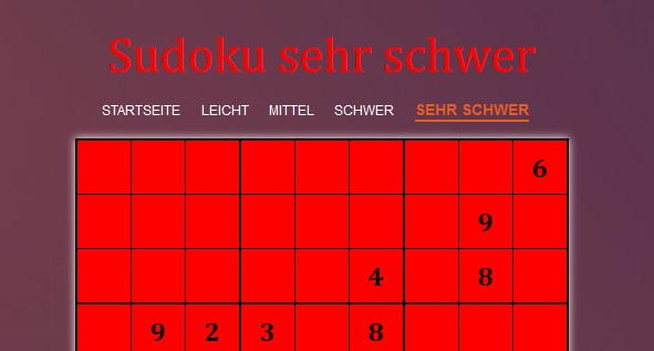 Sudoku sehr schwer online gratis ohne Anmeldung spielen