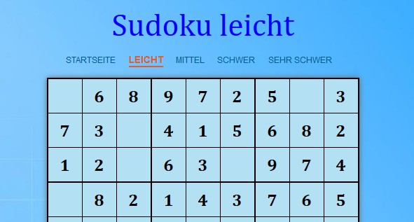 Kostenlose Sudoku